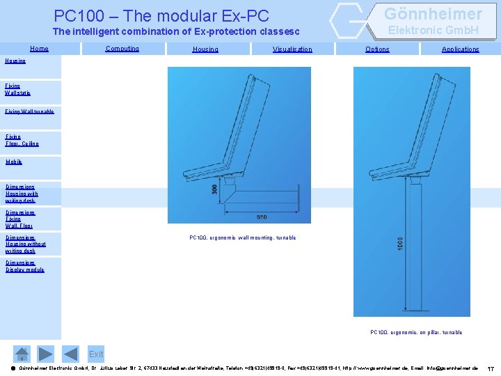 Gönnheimer PC 100 – The modular Ex-PC The intelligent combination of Ex-protection classesc Home