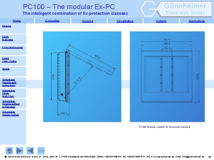 Gönnheimer PC 100 – The modular Ex-PC The intelligent combination of Ex-protection classesc Home