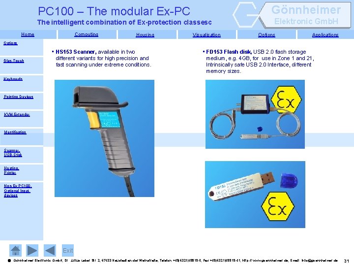 Gönnheimer PC 100 – The modular Ex-PC The intelligent combination of Ex-protection classesc Home