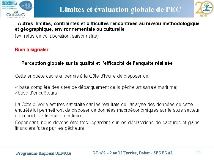 Cliquez Limites pour et évaluation modifierglobale le stylede dul’EC titre - Autres limites, contraintes