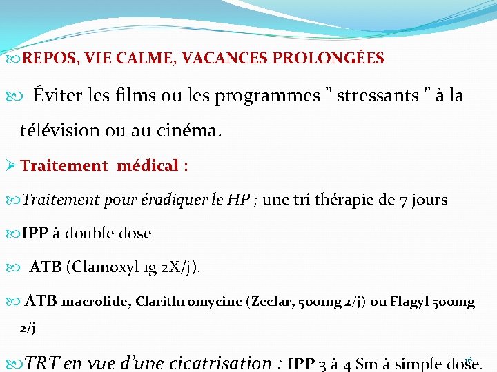  REPOS, VIE CALME, VACANCES PROLONGÉES Éviter les films ou les programmes " stressants