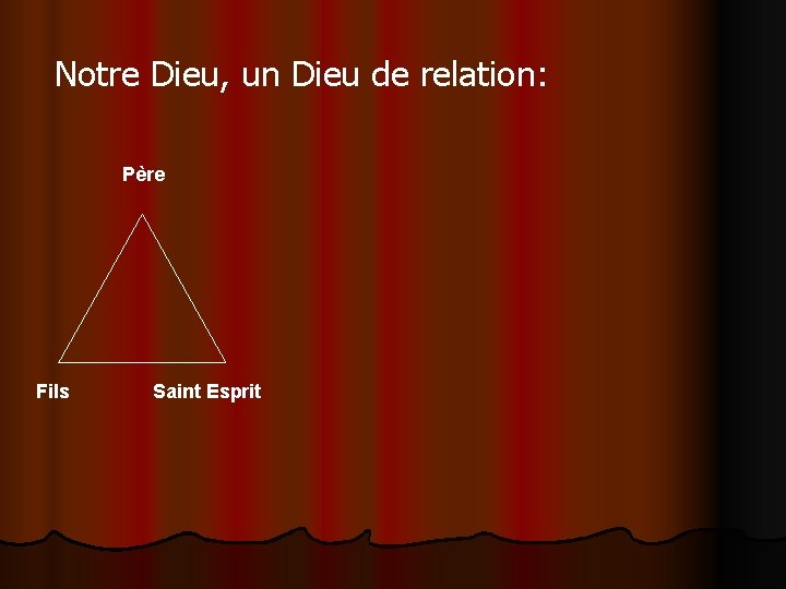 Notre Dieu, un Dieu de relation: Père Fils Saint Esprit Notre Dieu, un Dieu de relation: Père Fils Saint Esprit