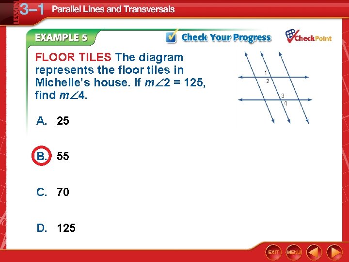 FLOOR TILES The diagram represents the floor tiles in Michelle’s house. If m 2