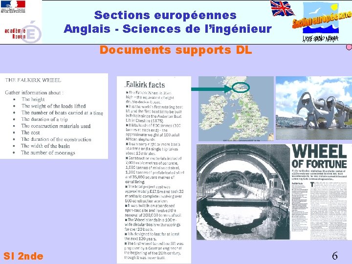 Sections européennes Anglais - Sciences de l’ingénieur Documents supports DL SI 2 nde 6