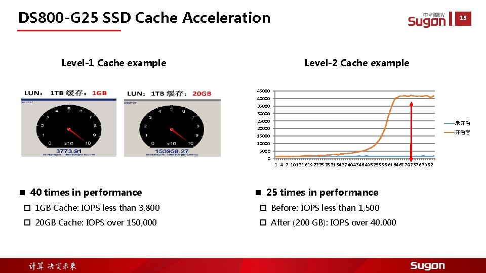 DS 800 -G 25 SSD Cache Acceleration Level-1 Cache example 15 Level-2 Cache example