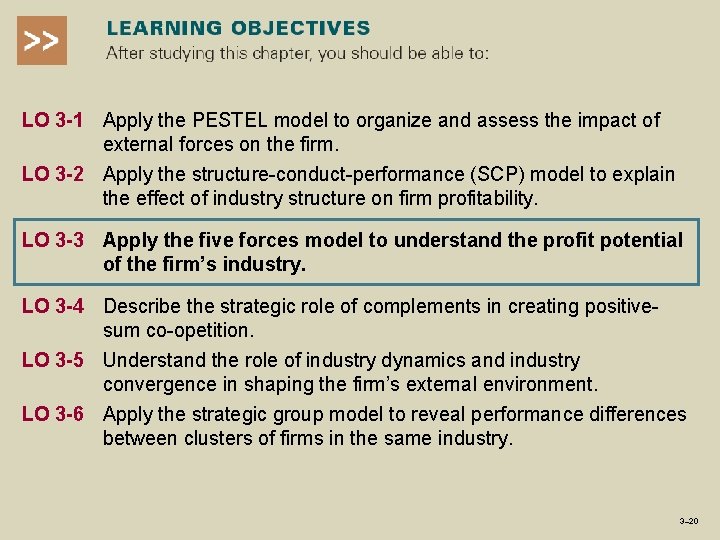 LO 3 -1 Apply the PESTEL model to organize and assess the impact of LO 3 -1 Apply the PESTEL model to organize and assess the impact of
