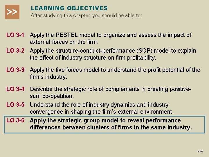 LO 3 -1 Apply the PESTEL model to organize and assess the impact of LO 3 -1 Apply the PESTEL model to organize and assess the impact of