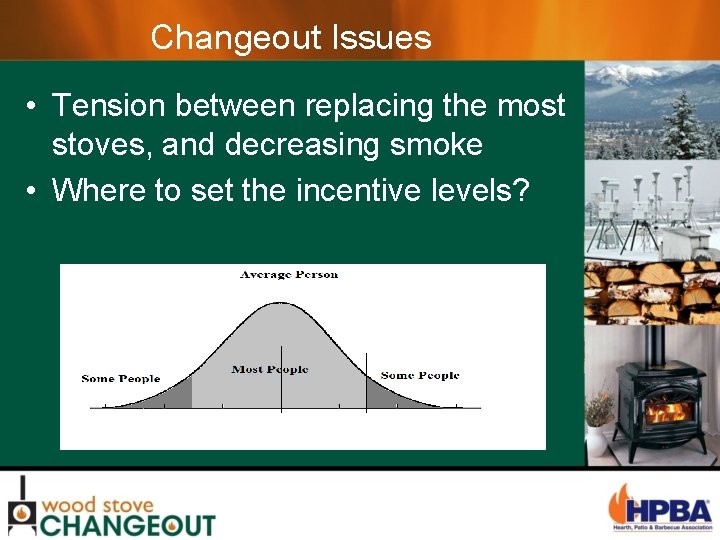 Changeout Issues • Tension between replacing the most stoves, and decreasing smoke • Where