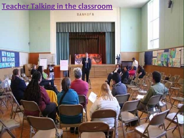 Teacher Talking in the classroom 