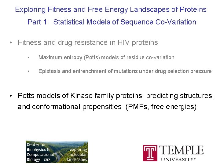 Exploring Fitness and Free Energy Landscapes of Proteins Part 1: Statistical Models of Sequence
