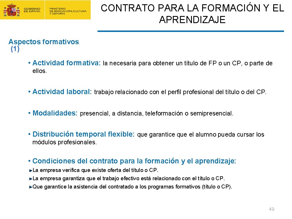 CONTRATO FORMACIÓN Y APRENDIZAJE Y FORMACIÓN PROFESIONAL DUAL CONTRATO PARA LA FORMACIÓN Y EL