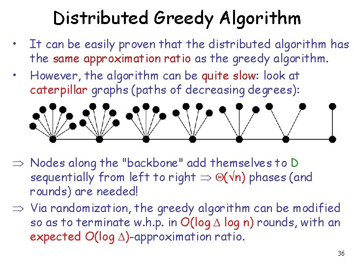 Distributed Greedy Algorithm • • It can be easily proven that the distributed algorithm