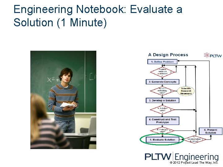 Engineering Notebook: Evaluate a Solution (1 Minute) © 2012 Project Lead The Way, Inc.