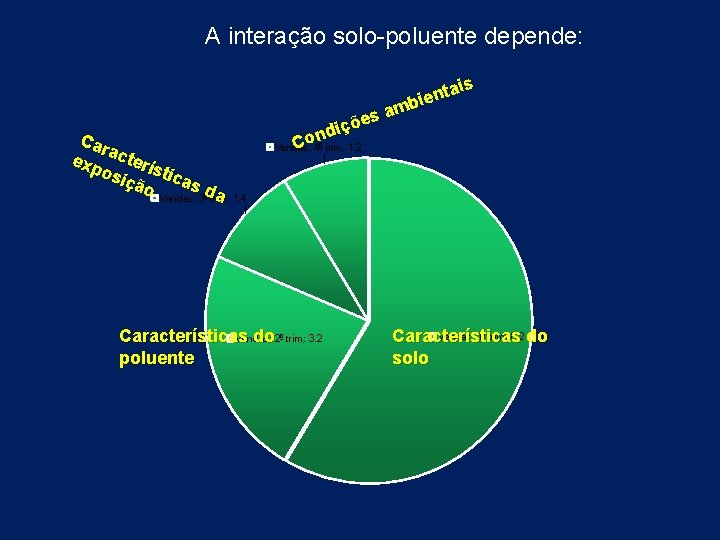 A interação solo-poluente depende: Car exp acterí s osi ção ticas d a 1.