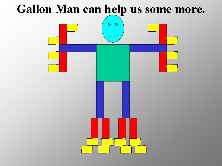 Gallon Man can help us some more. 