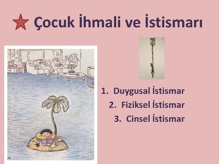 Çocuk İhmali ve İstismarı 1. Duygusal İstismar 2. Fiziksel İstismar 3. Cinsel İstismar 