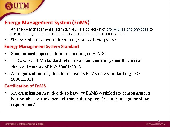 Energy Management System (En. MS) • An energy management system (En. MS) is a