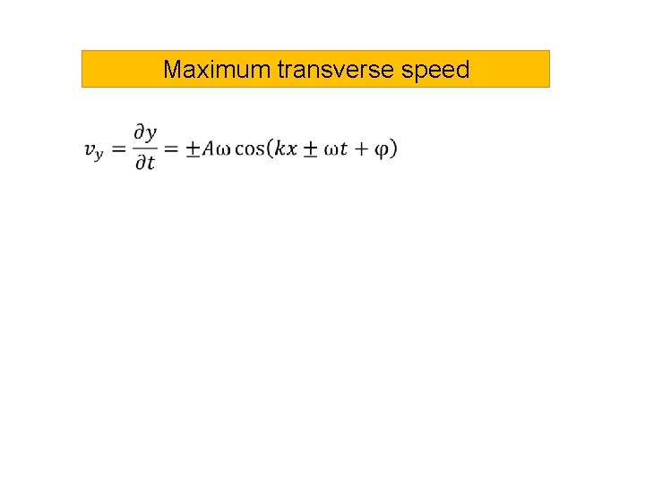 Maximum transverse speed 