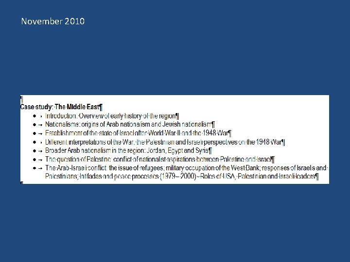 November 2010 November 2010