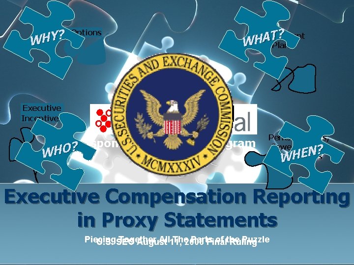 Retirement T? A H W Plans ? WHY Stock Options Another Executive Incentives ?