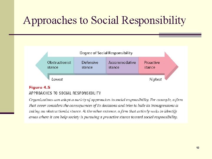 Approaches to Social Responsibility 18 