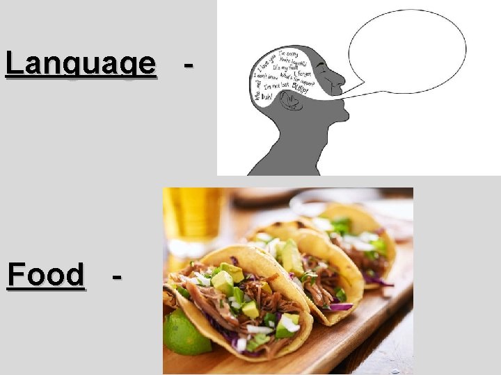 Language - Food - 