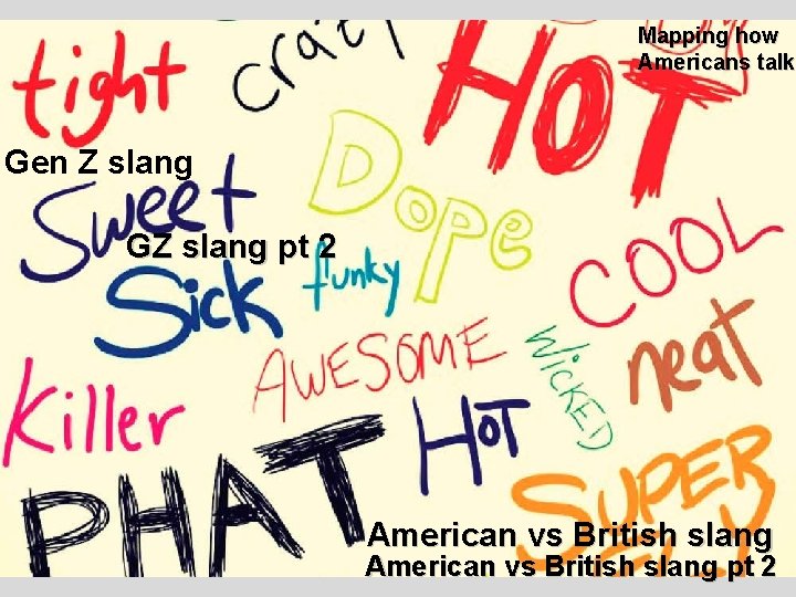 Mapping how Americans talk Gen Z slang GZ slang pt 2 American vs British