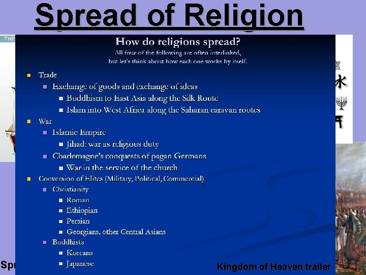 Spread of Religion Spread of religion Kingdom of Heaven trailer 