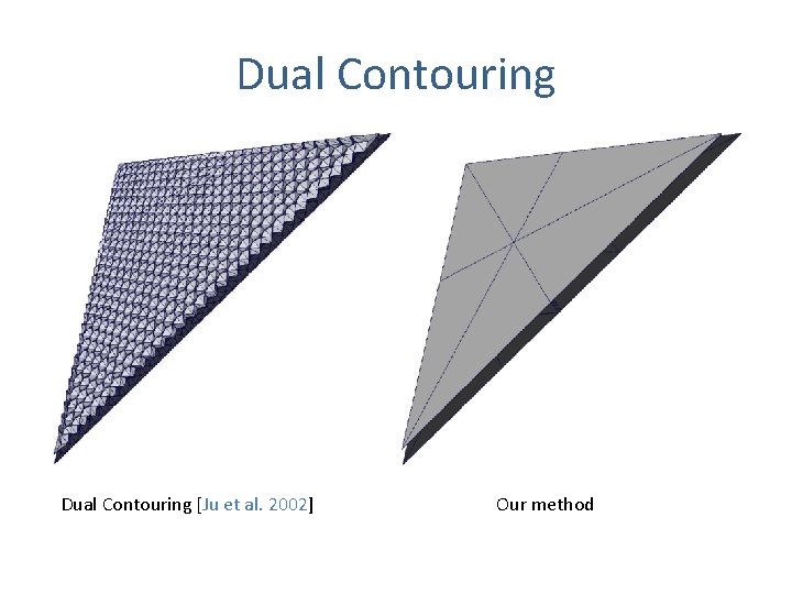 Dual Contouring [Ju et al. 2002] Our method 