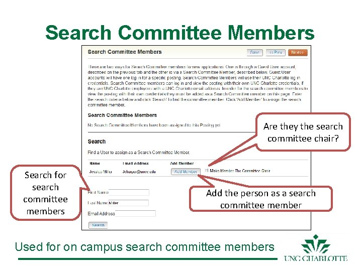 Search Committee Members Are they the search committee chair? Search for search committee members