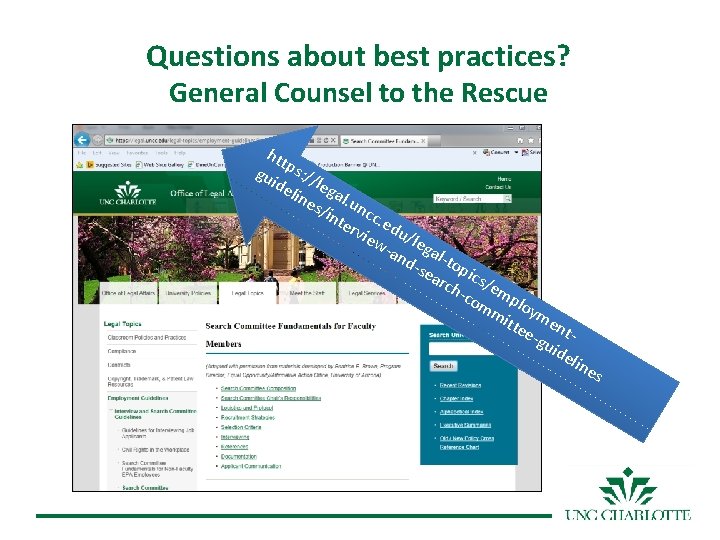 Questions about best practices? General Counsel to the Rescue htt gu ps: // ide