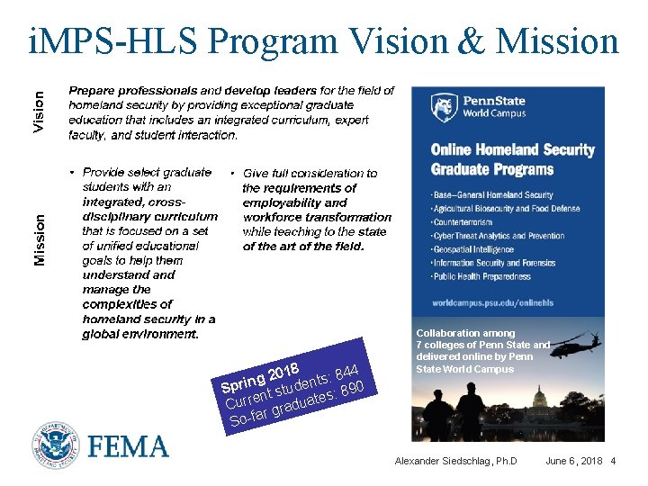 Mission Vision i. MPS-HLS Program Vision & Mission 2018 nts: 844 g n i