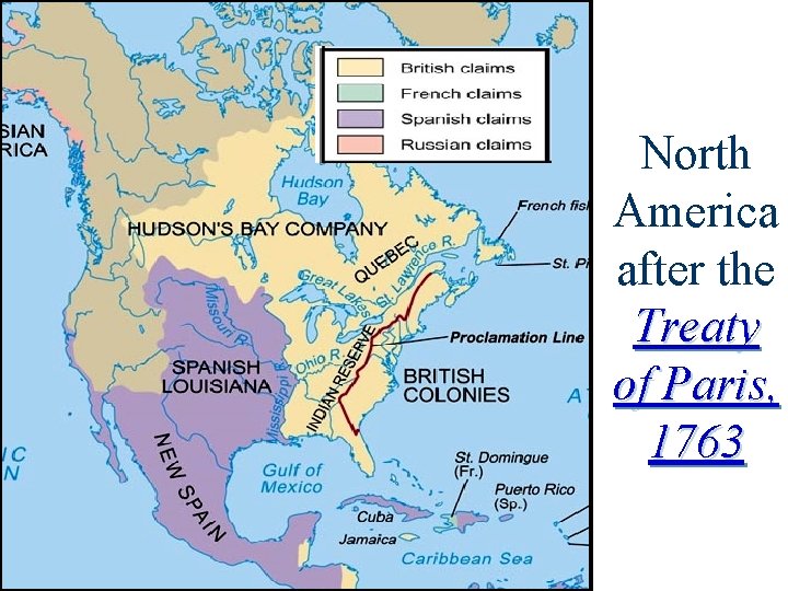 North America after the Treaty of Paris, 1763 