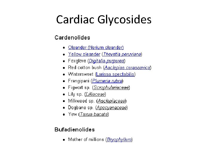 Cardiac Glycosides 