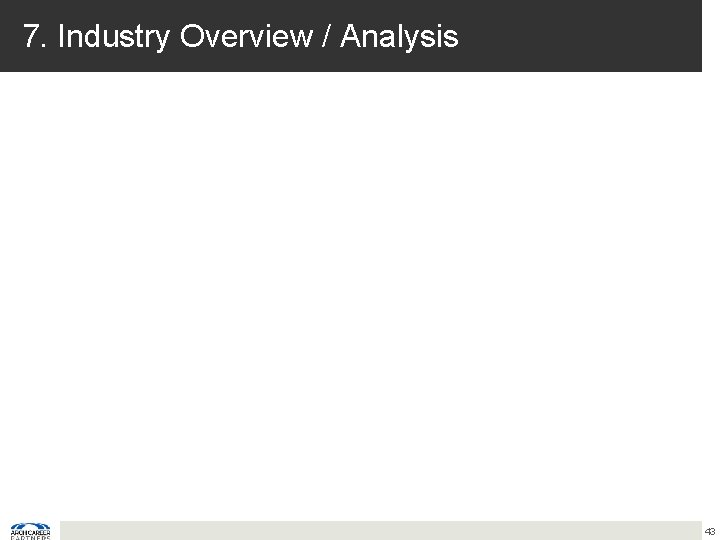 7. Industry Overview / Analysis 43 