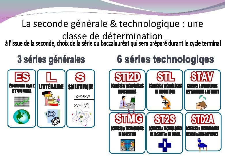 La seconde générale & technologique : une classe de détermination F(x 2)+xy 2 xy+F(y