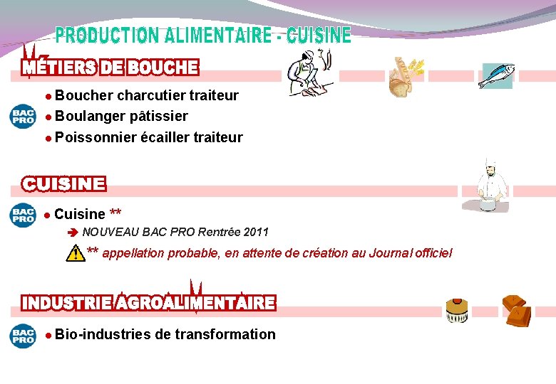  Boucher charcutier traiteur Boulanger pâtissier Poissonnier écailler traiteur Cuisine ** NOUVEAU BAC PRO