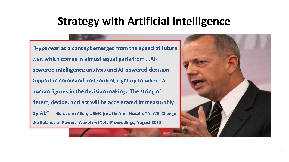 Strategy with Artificial Intelligence “Hyperwar as a concept emerges from the speed of future