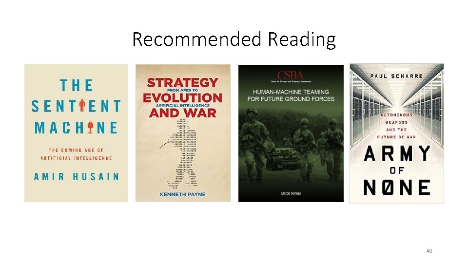 Recommended Reading 40 