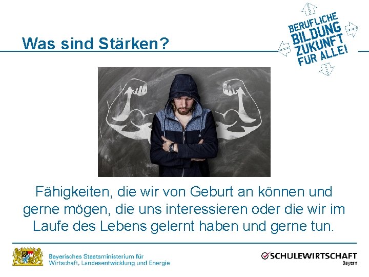 Was sind Stärken? Fähigkeiten, die wir von Geburt an können und gerne mögen, die