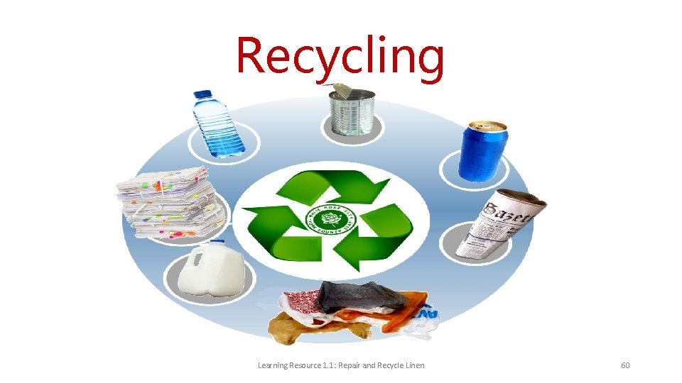 Recycling Learning Resource 1. 1: Repair and Recycle Linen 60 