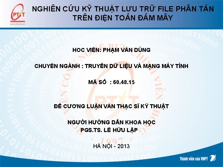 NGHIÊN CỨU KỸ THUẬT LƯU TRỮ FILE PH N TÁN TRÊN ĐIỆN TOÁN ĐÁM