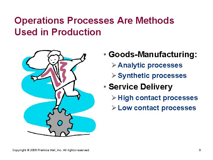 Operations Processes Are Methods Used in Production • Goods-Manufacturing: Ø Analytic processes Ø Synthetic