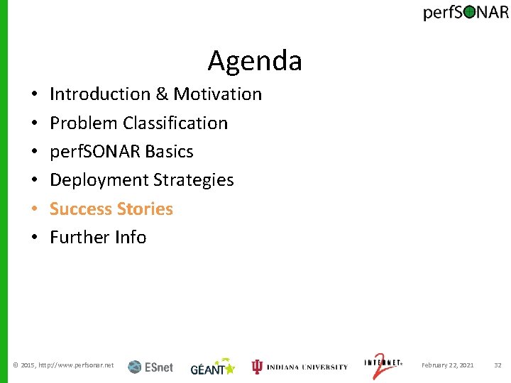 Agenda • • • Introduction & Motivation Problem Classification perf. SONAR Basics Deployment Strategies