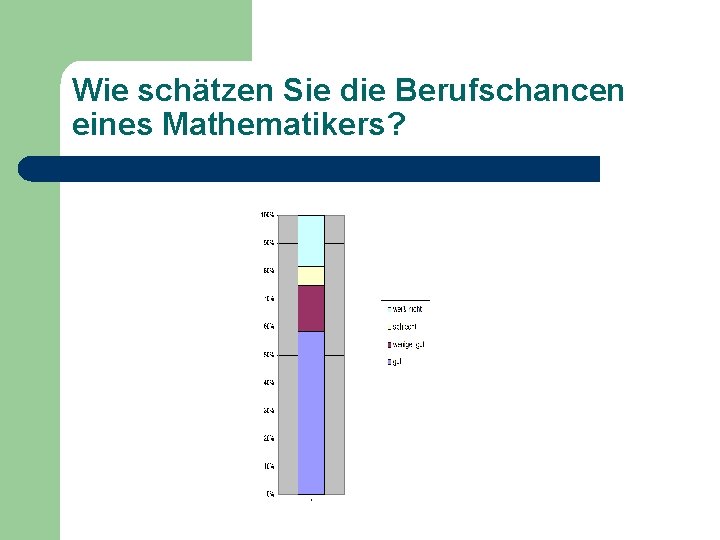 Wie schätzen Sie die Berufschancen eines Mathematikers? 