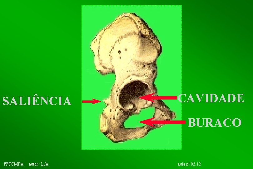 SALIÊNCIA CAVIDADE BURACO FFFCMPA autor LJA aula nº 03. 12 