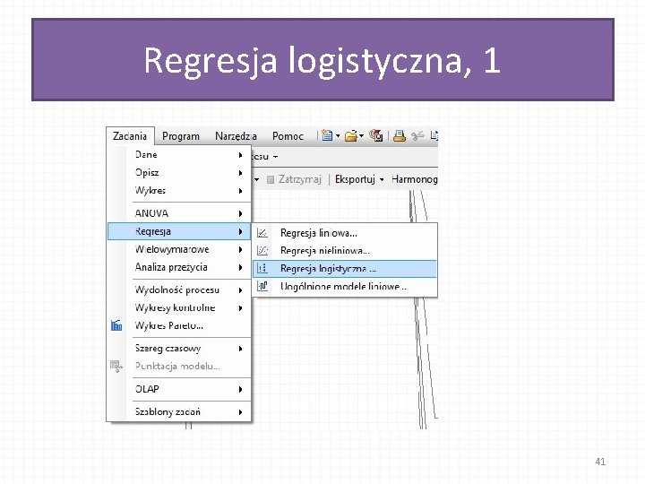Regresja logistyczna, 1 41 