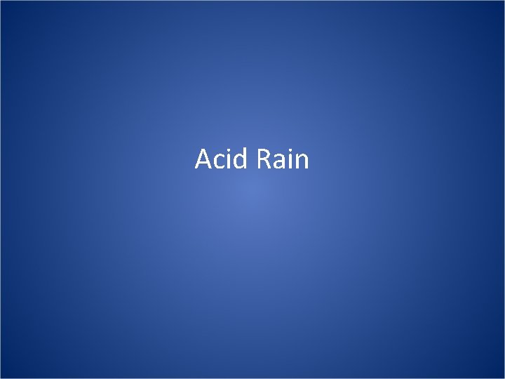Acid Rain 