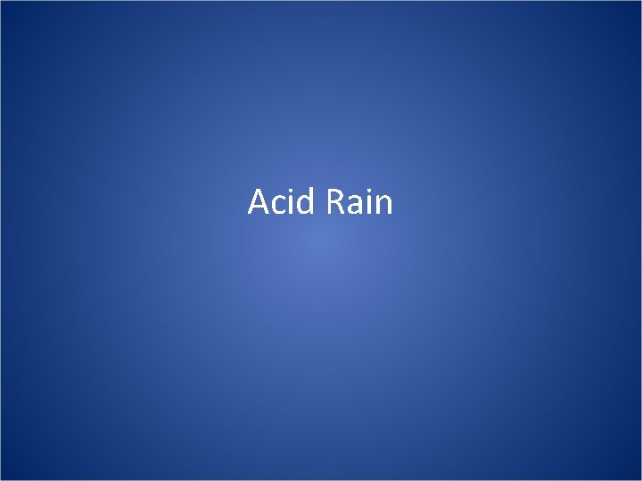 Acid Rain 