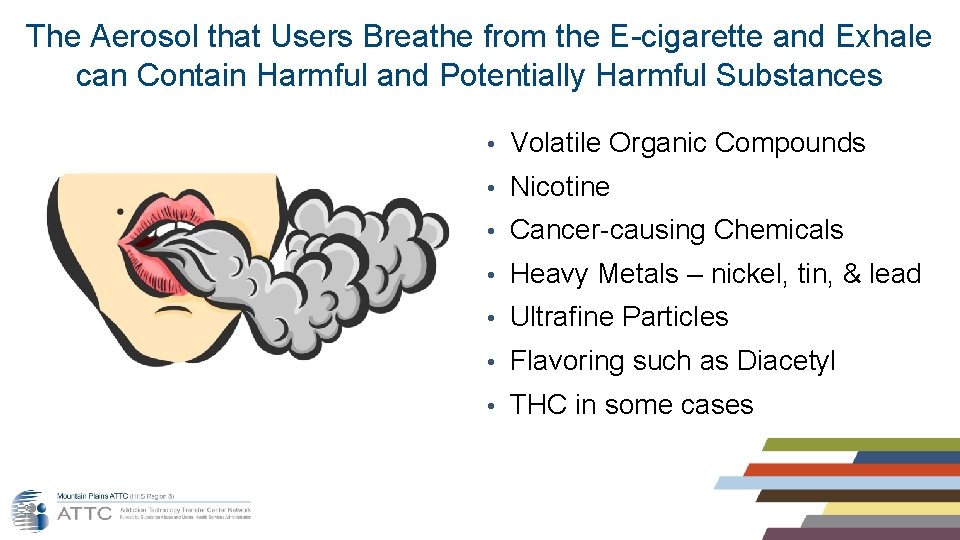 The Aerosol that Users Breathe from the E-cigarette and Exhale can Contain Harmful and